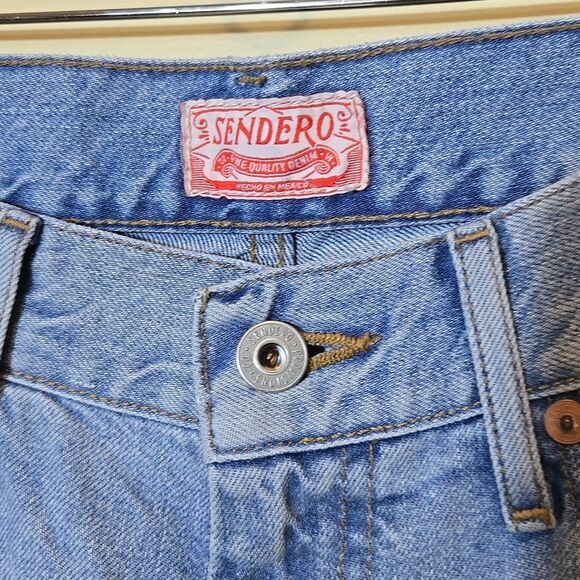 Sendero The Maria Jeans Size 27 Wide Leg High Rise Cowgirl Western Rodeo Cotton - Picture 6 of 16